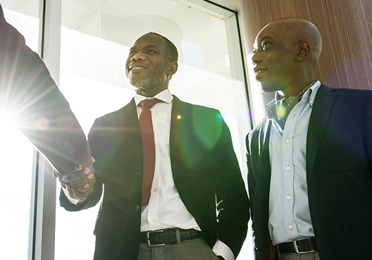 Businessmen shaking hands