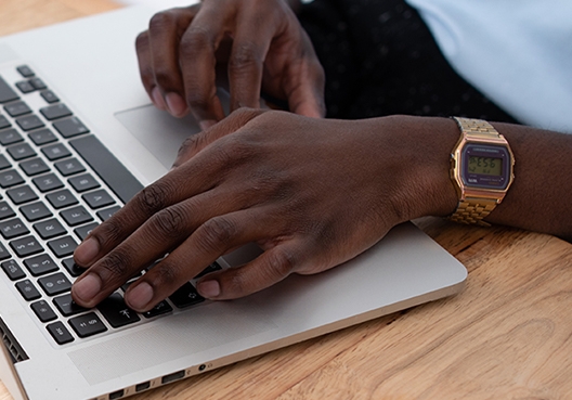 man using a laptop